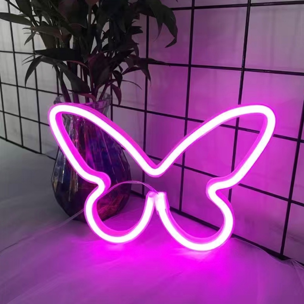 NIB Butterfly Neon Sign - PINK